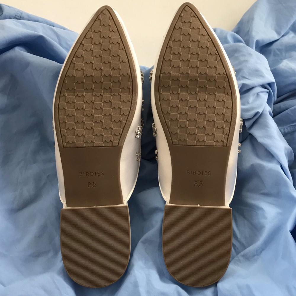 BIRDIES The Dove Satin Mule with Crystal Embellishments Size 8.5 NWT - Picture 14 of 16